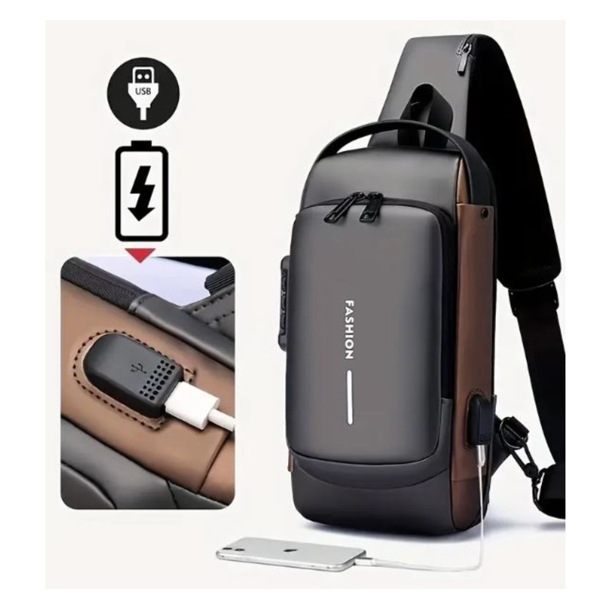 Maleta Antirrobo Puerto Usb Bolso Cruzado