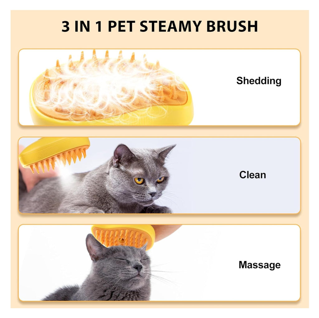 Cepillo de vapor 3 en 1 Gato mascota