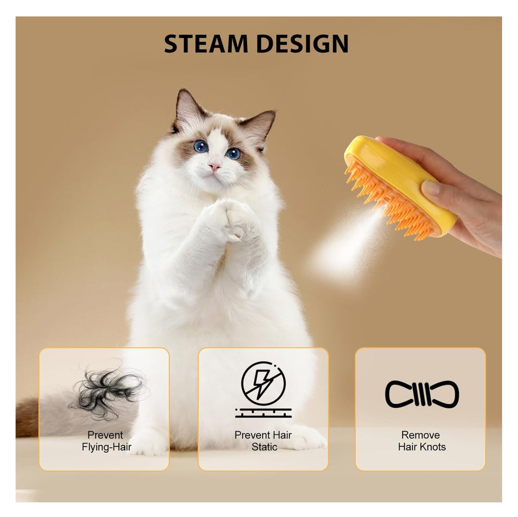 Cepillo de vapor 3 en 1 Gato mascota