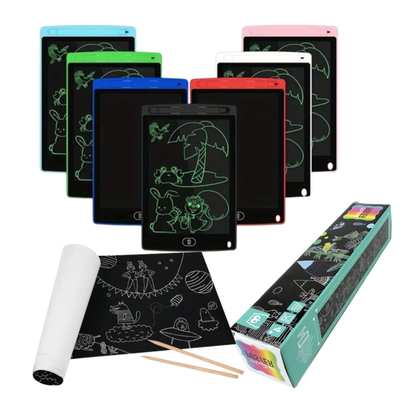 Rollo Poster Grafiti +Pizarra Magica 12p