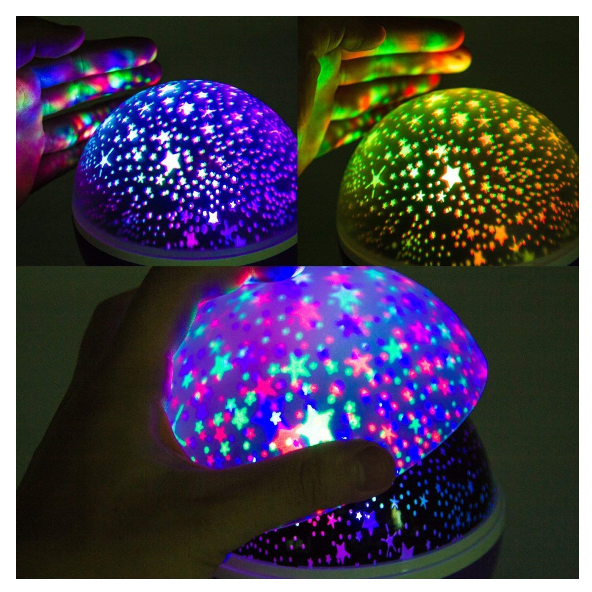 Lampara Proyector Luna estrellas Gira