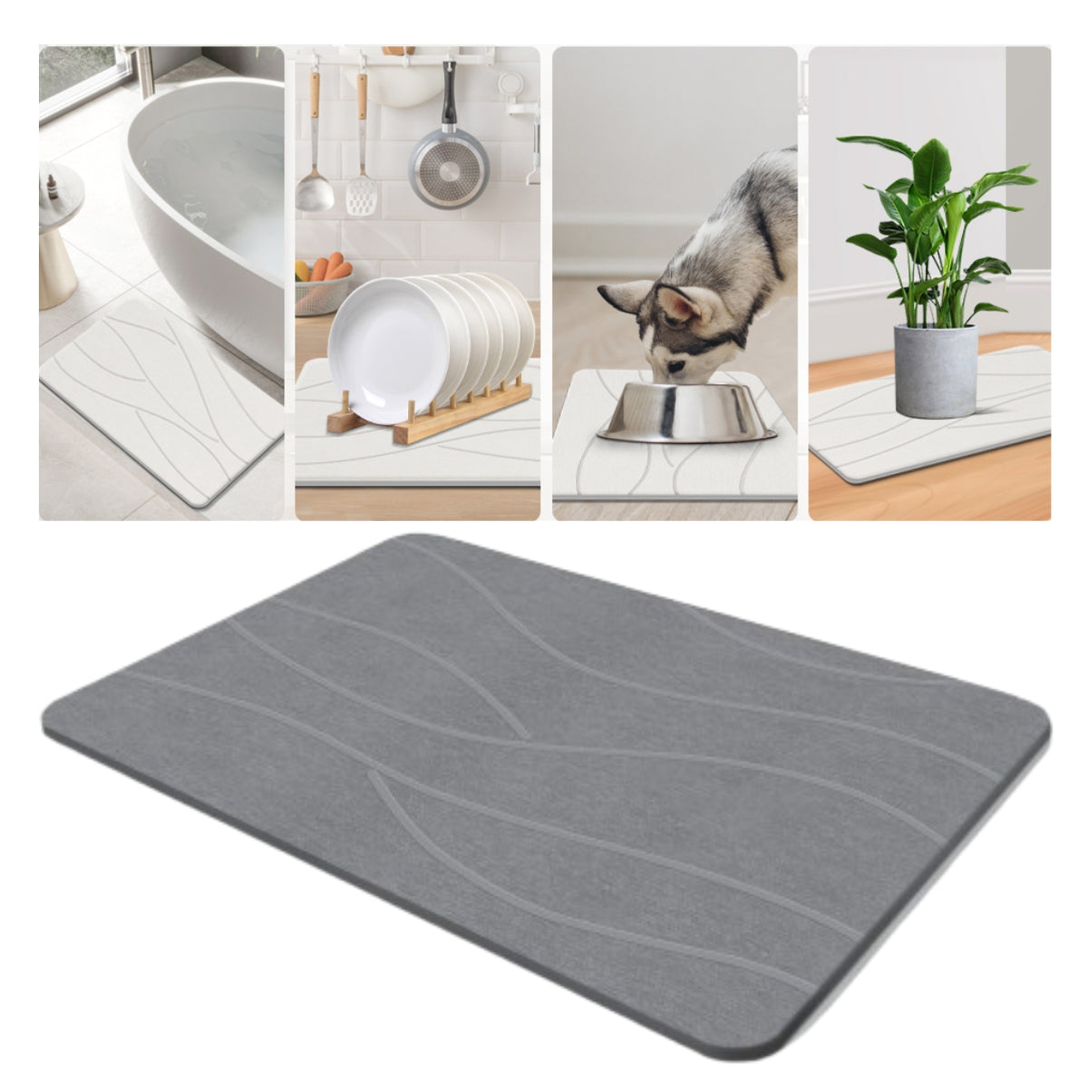 Tapete Piedra diatomita Ultra Absorbente