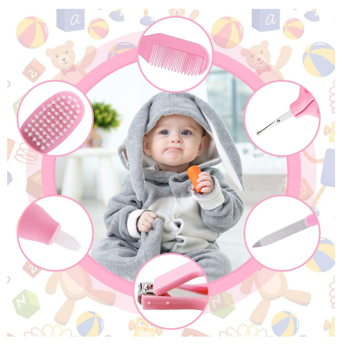 Kit de Cuidado y Aseo para Bebe estuche