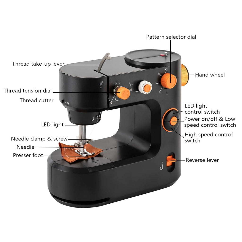 Maquina de Coser Principiantes Negra