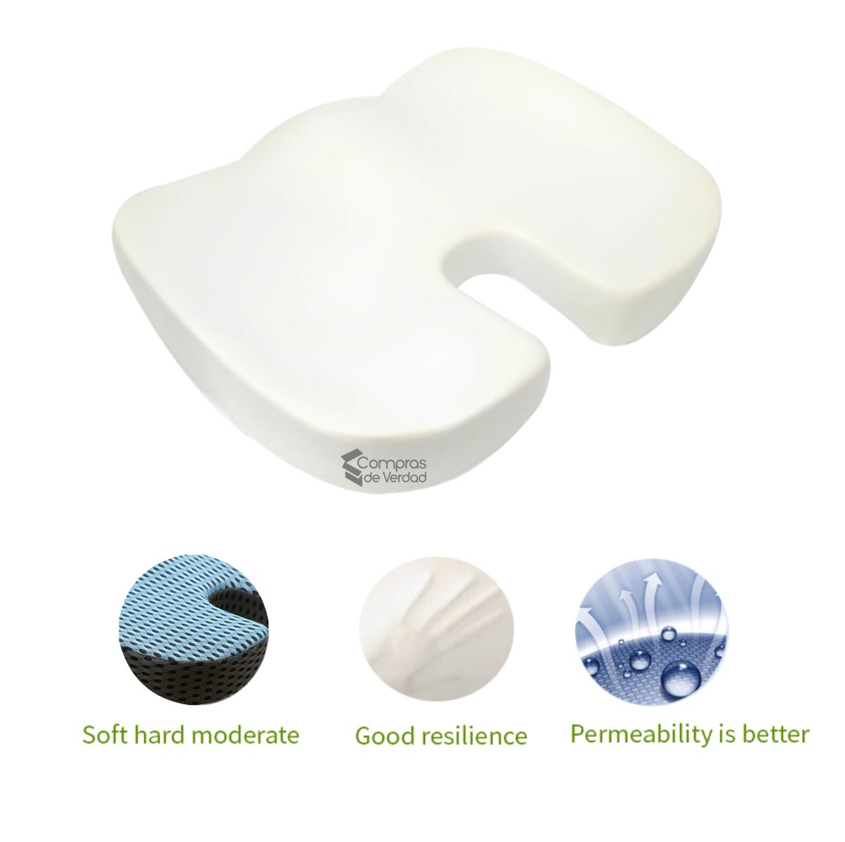 Cojin Almohada De Espuma Silla U Coxis