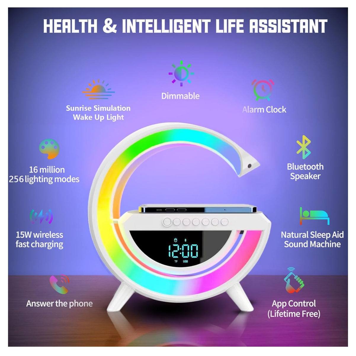 Lampara Cargador Altavoz Tipo G