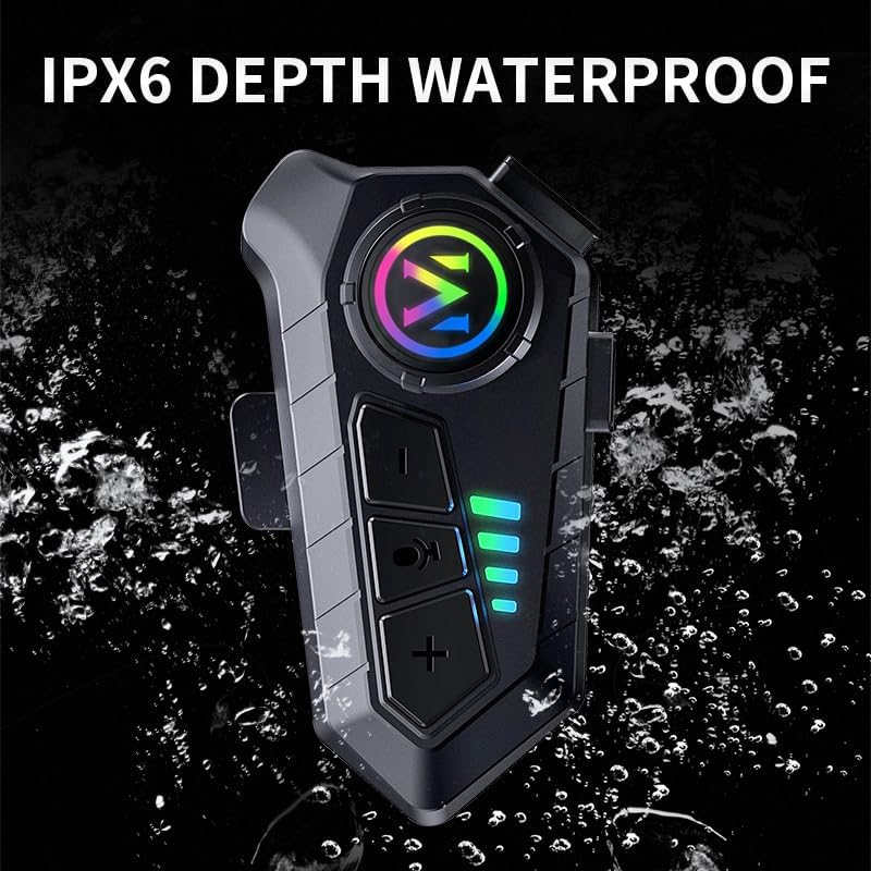 Auricular para casco Bluetooth IPX6 V10