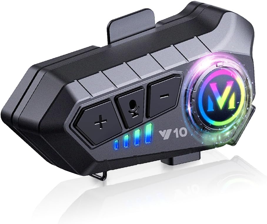 Auricular para casco Bluetooth IPX6 V10