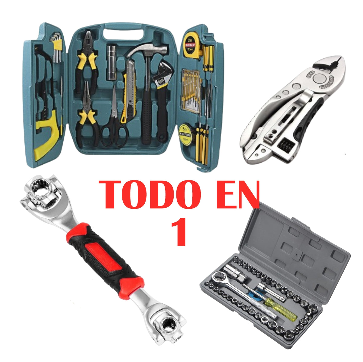 Combo herramientas Manuales 4 en 1