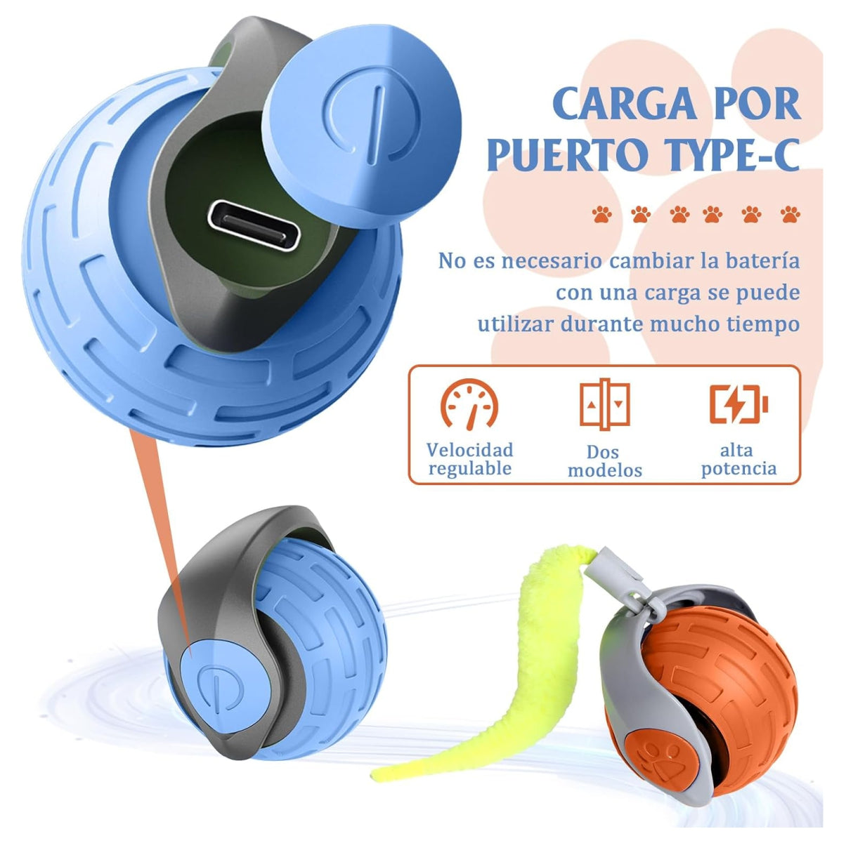 Juguete Pelota Para Gato Dos Velocidades