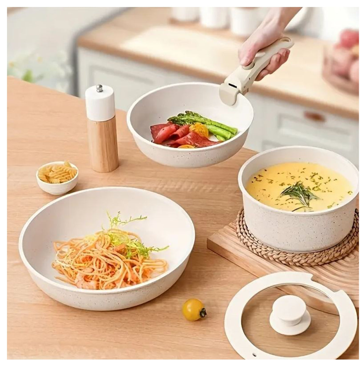 Juego Ollas Donnor Mango desmontable 5pc