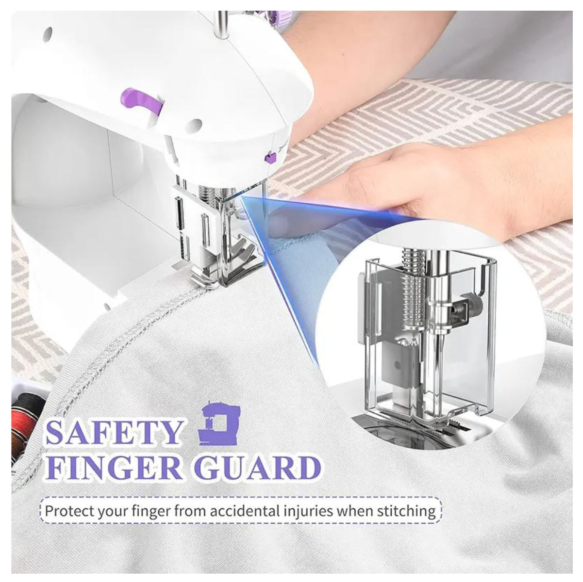 maquina de coser portátil con mesa 4en1