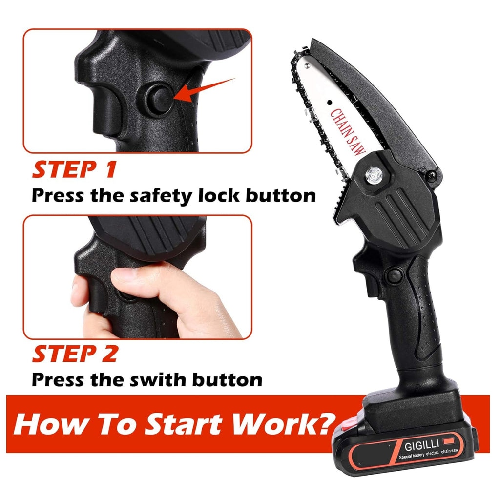 Mini Motosierra De Mano 2 Bateria