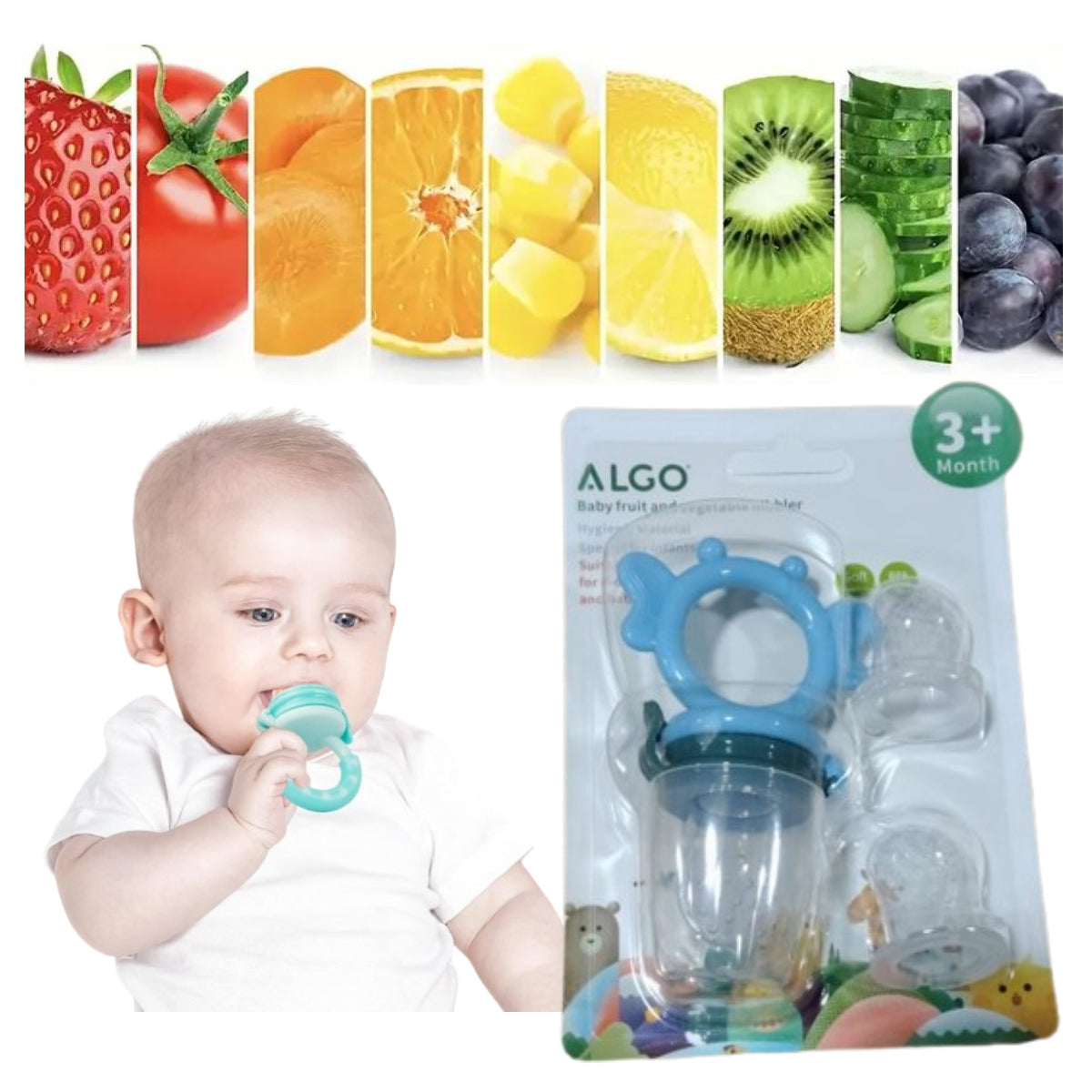 Chupo Fruta Alimentador Bebé+2 Repuestos