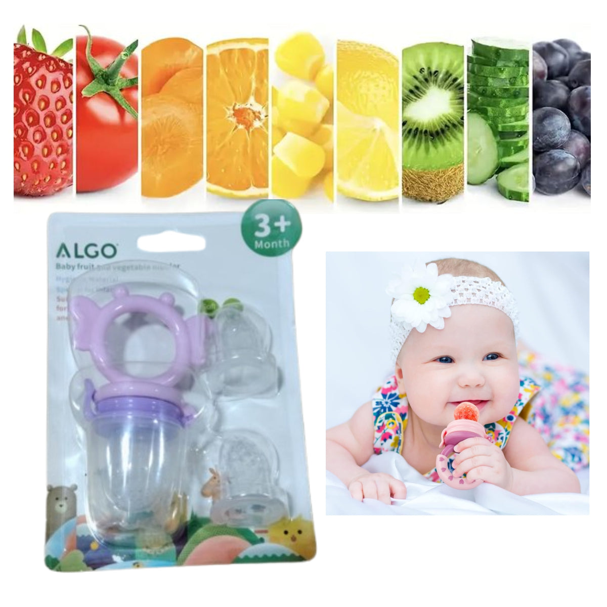Chupo Fruta Alimentador Bebé+2 Repuestos