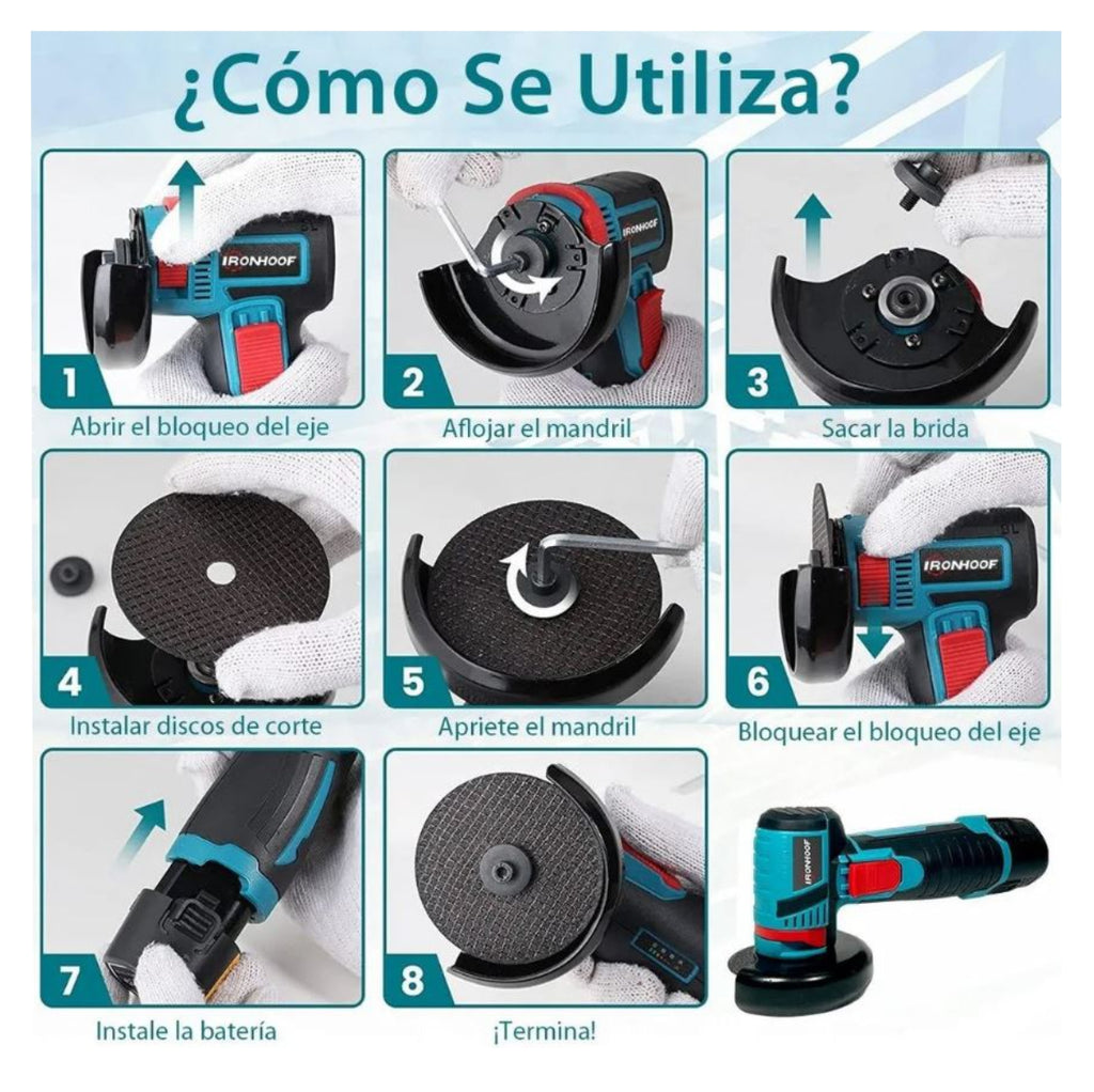 Pulidora inalámbrica 1 batería y Maletin