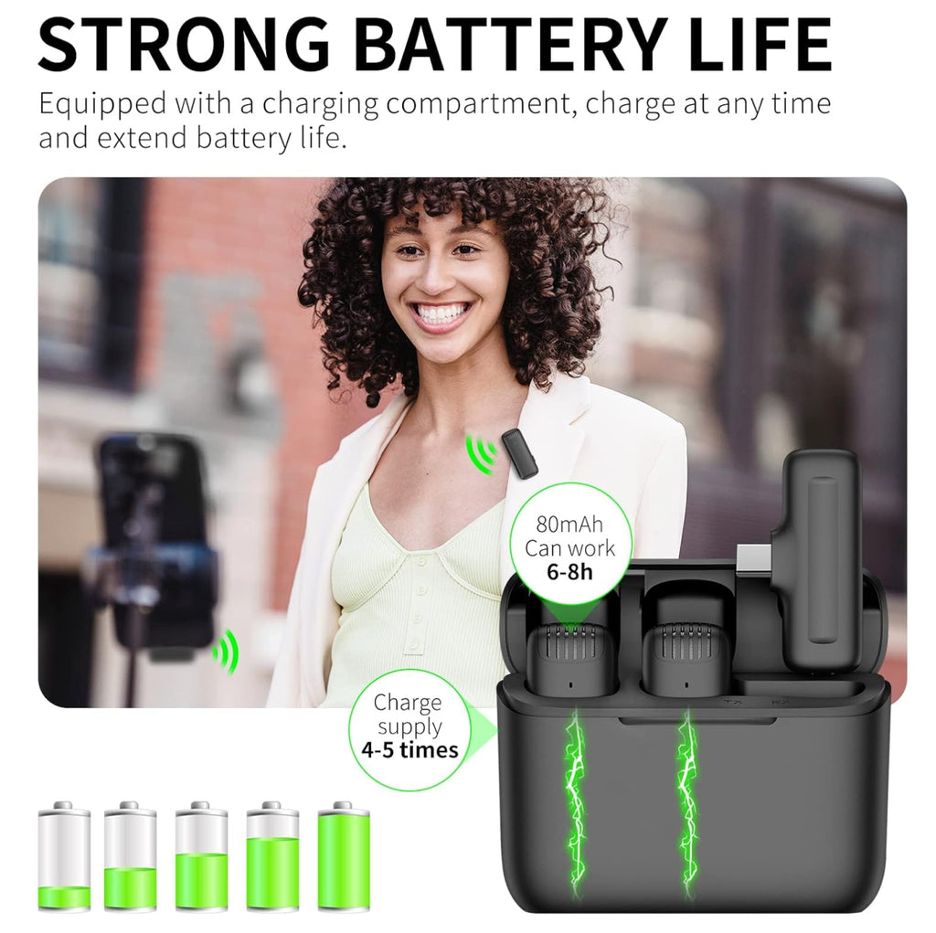 Microfono de Solapa Recargable Dual