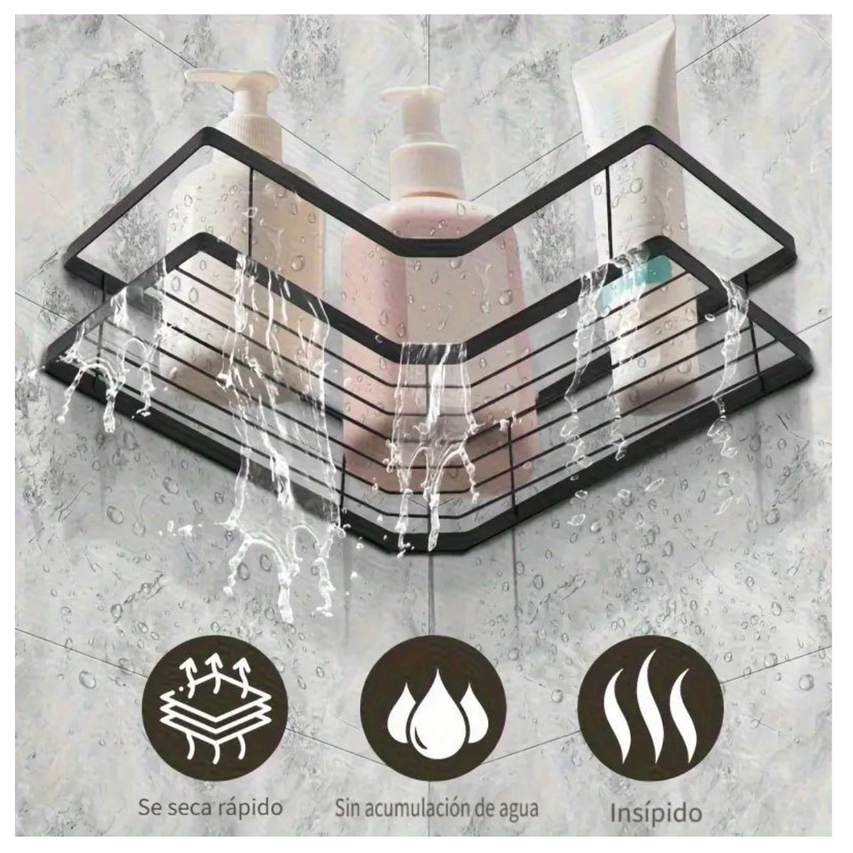 Organizador Adhesivo Baño 5pcs Esquinero