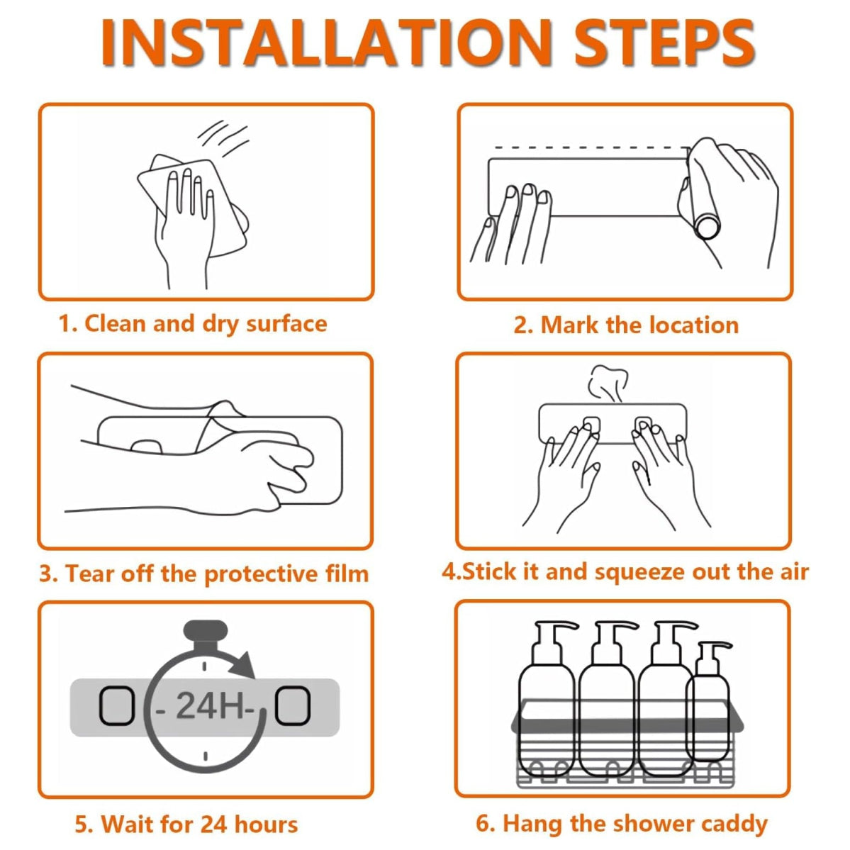 Organizador Adhesivo Baño 5pcs Esquinero