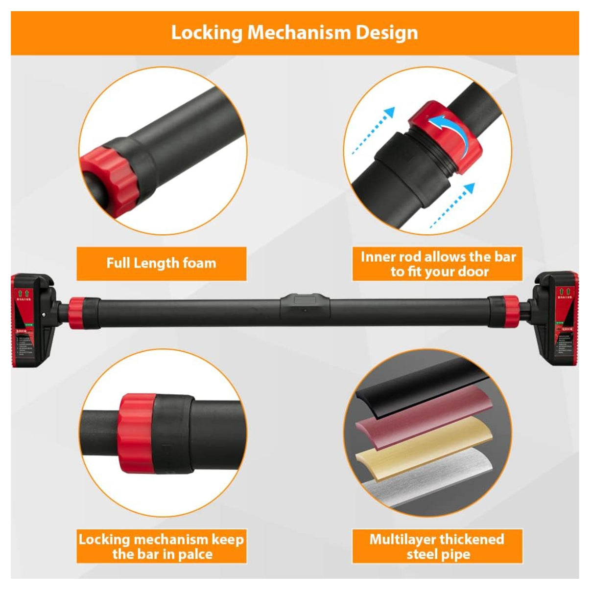 Barra ajustable entrenamiento dominadas