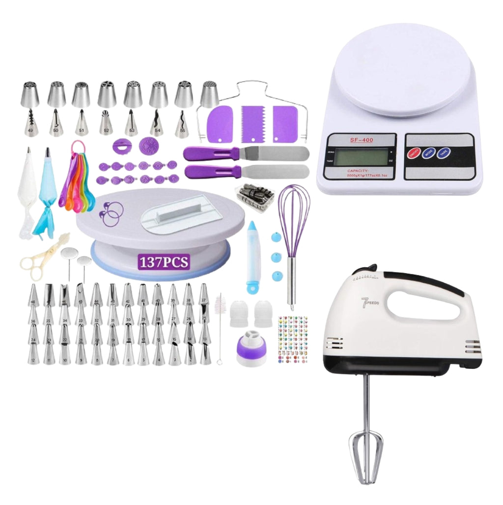 Balanza +Batidora +kit Reposteria 137pcs