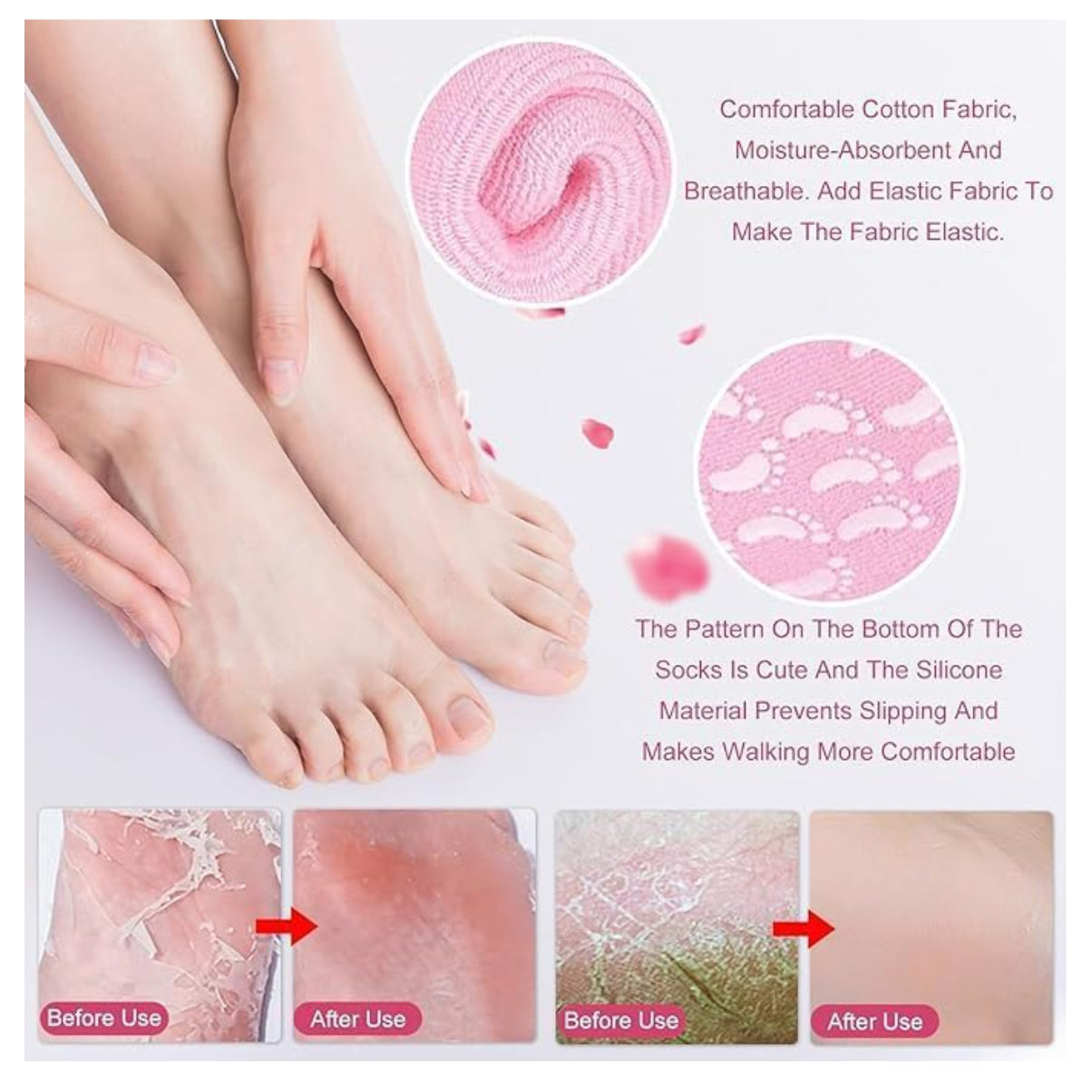 Medias Hidratante mas Kit Manicura 18pcs