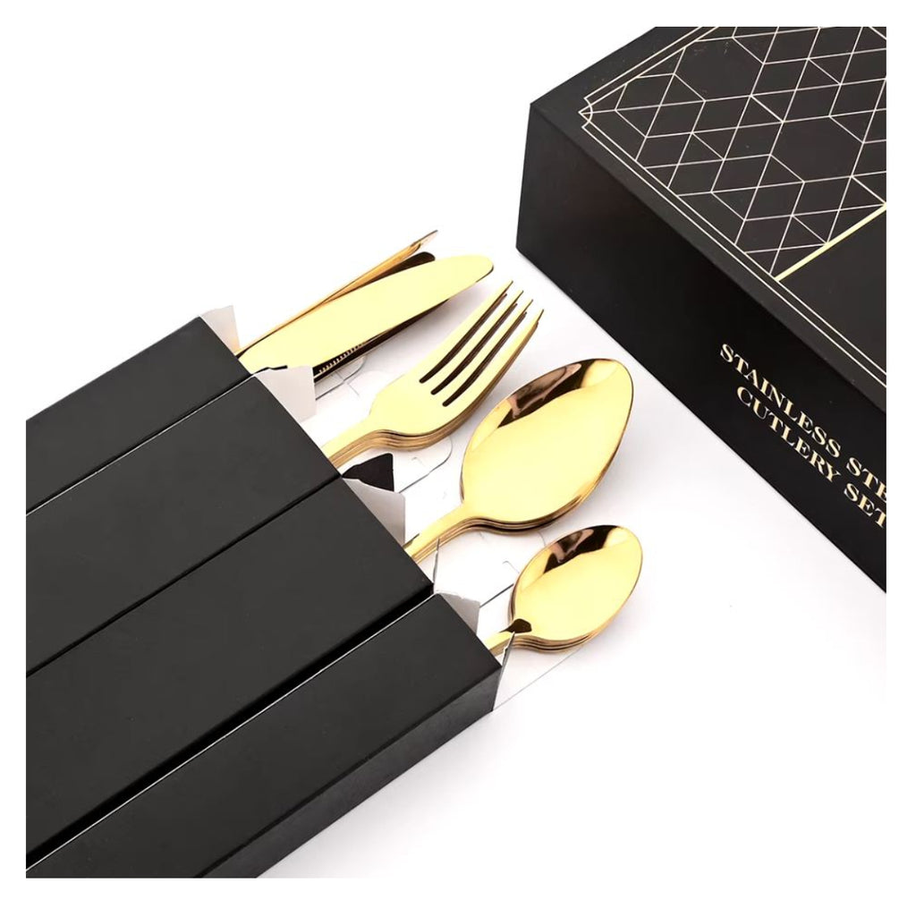 Cubiertos 24 Piezas De Lujo Acero Inoxid