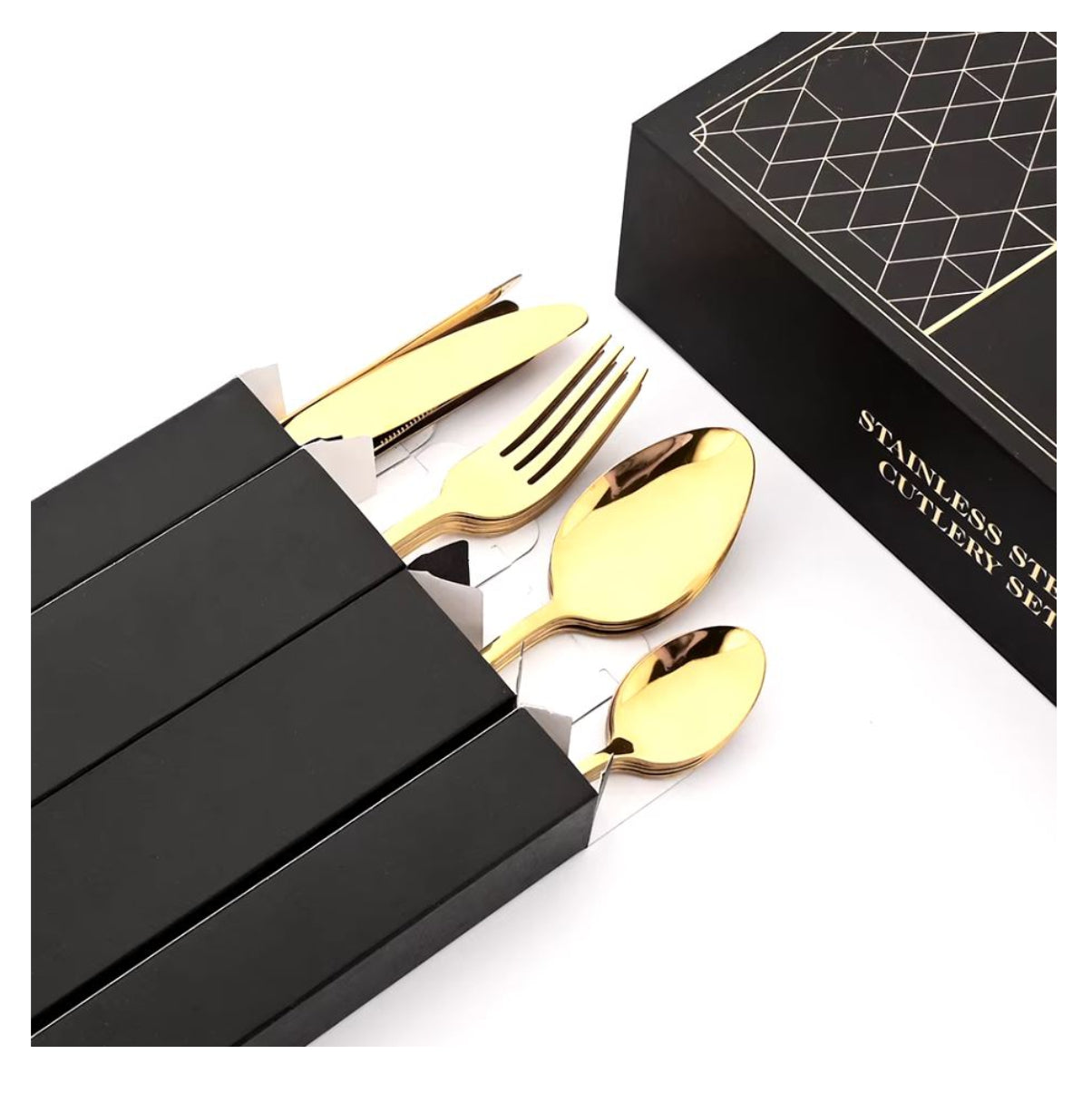 Cubiertos 24 Piezas De Lujo Acero Inoxid