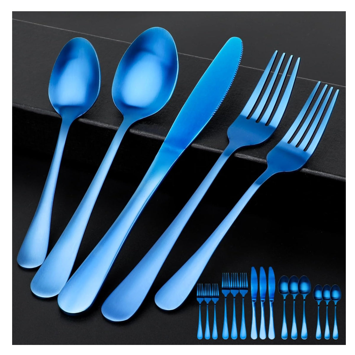 Cubiertos 24 Piezas De Lujo Acero Inoxid