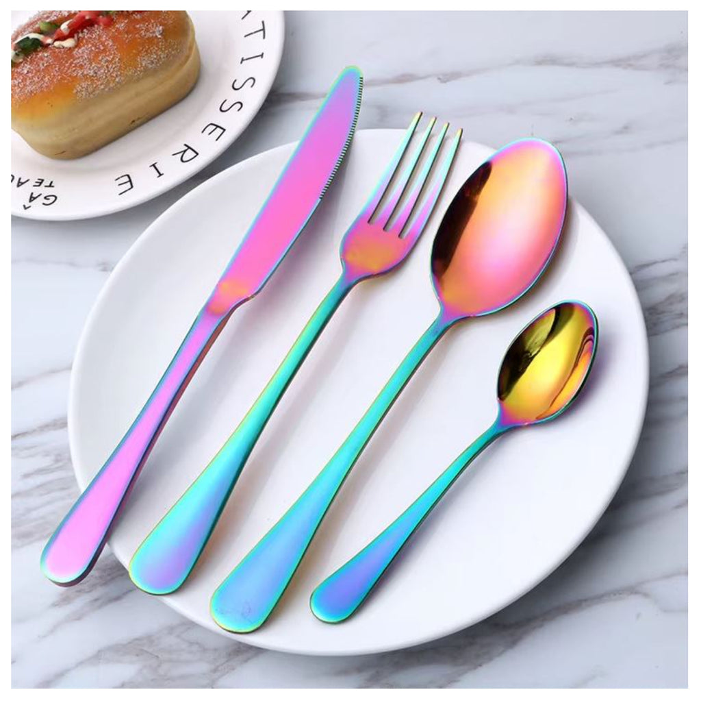 Cubiertos 24 Piezas De Lujo Acero Inoxid