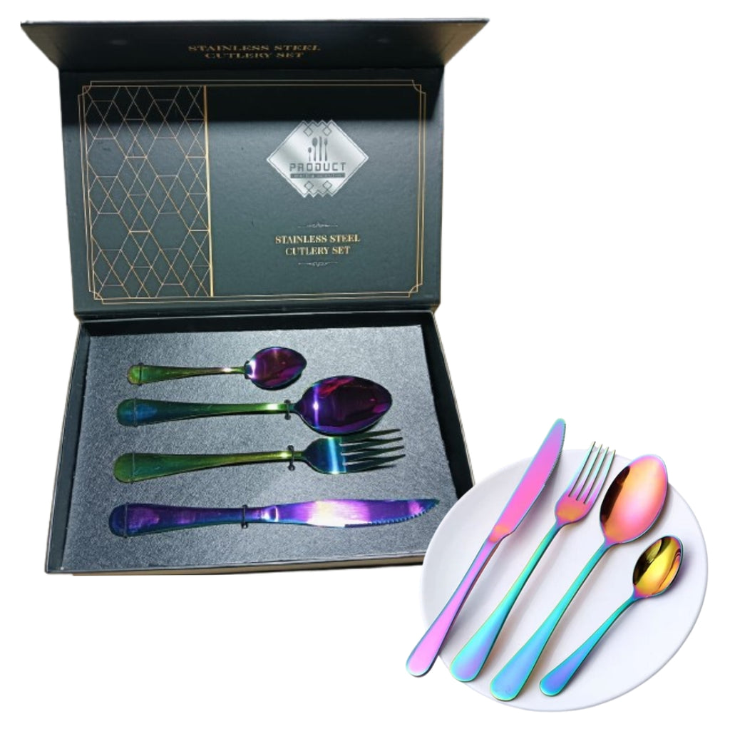 Cubiertos 24 Piezas De Lujo Acero Inoxid