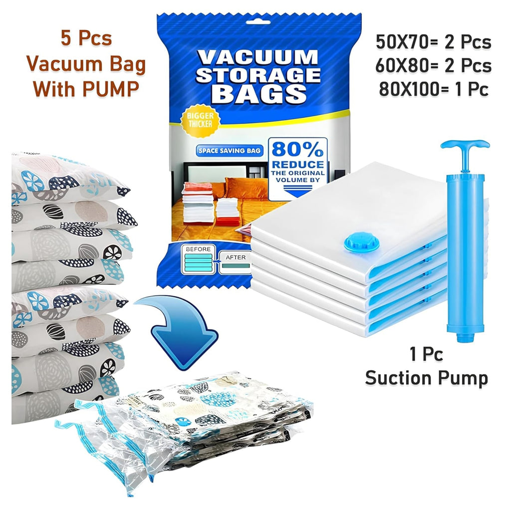 Pack Bolsas Almacenaje Vacío mas Bomba