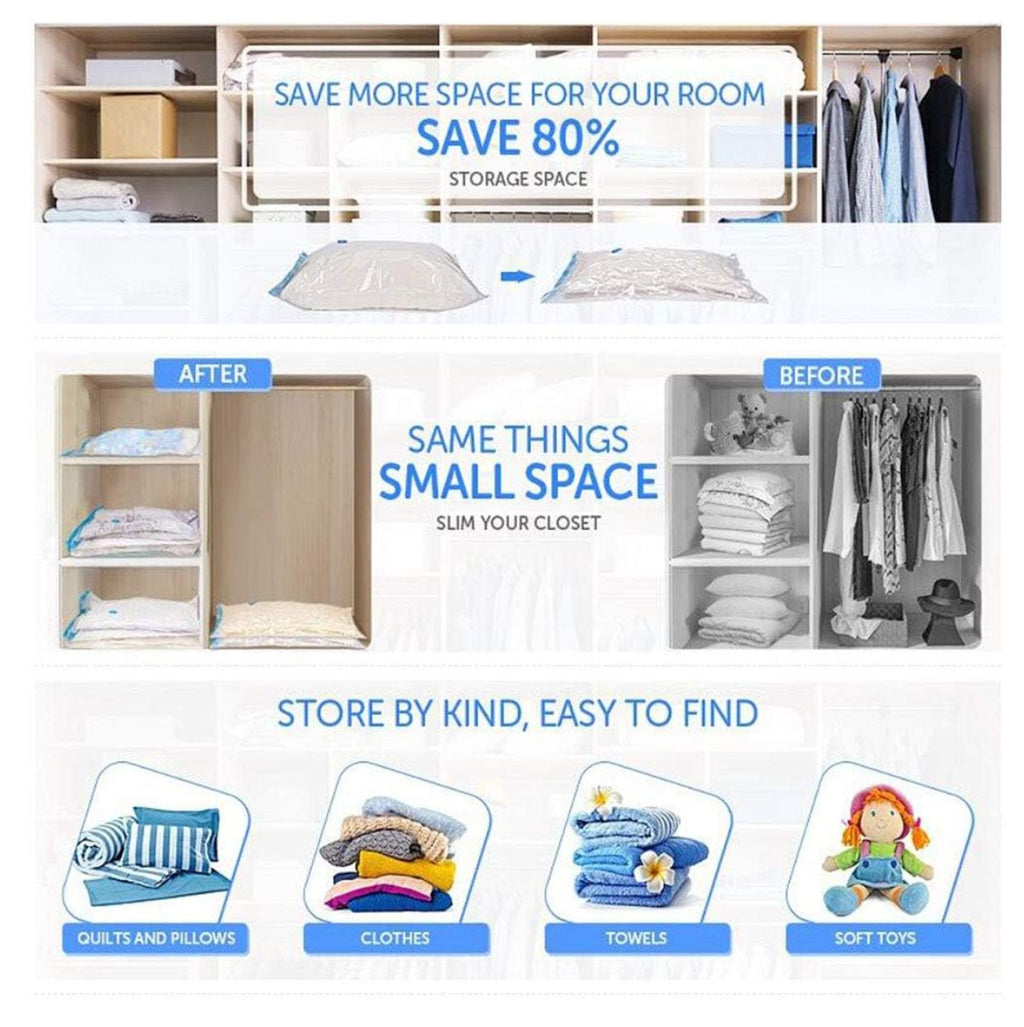 Pack Bolsas Almacenaje Vacío mas Bomba