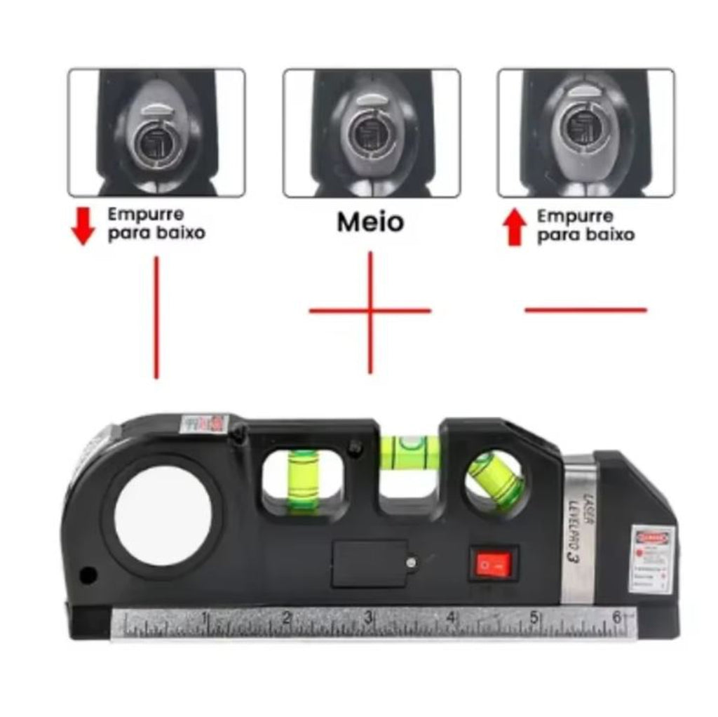 Nivel laser línea de cinta métrica