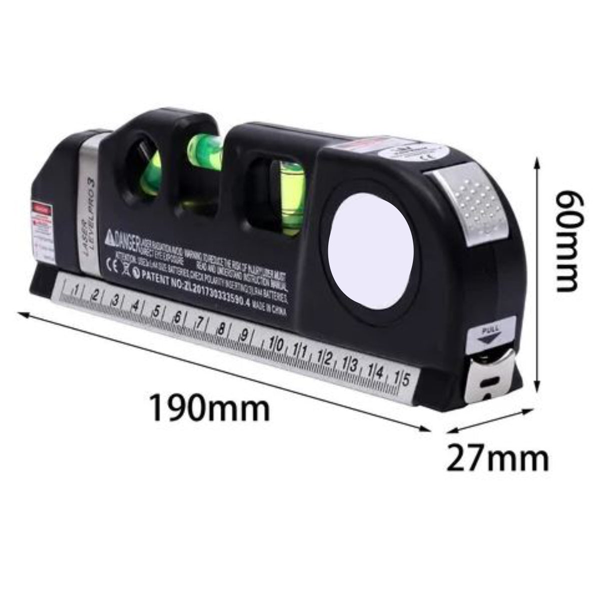 Nivel laser línea de cinta métrica