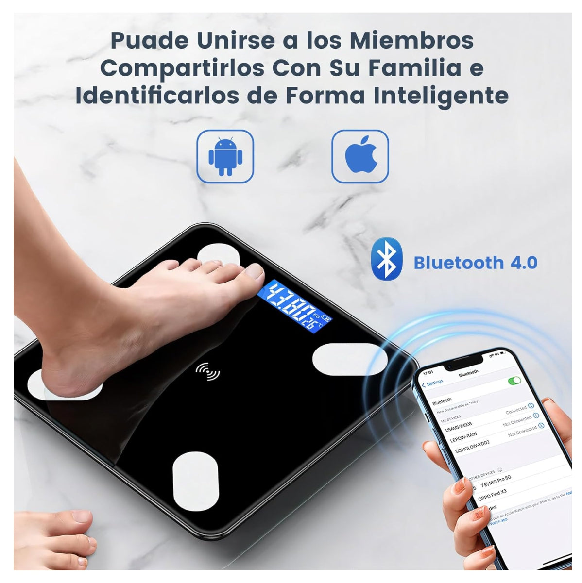Bascula Inteligente Conexión Bluetooth