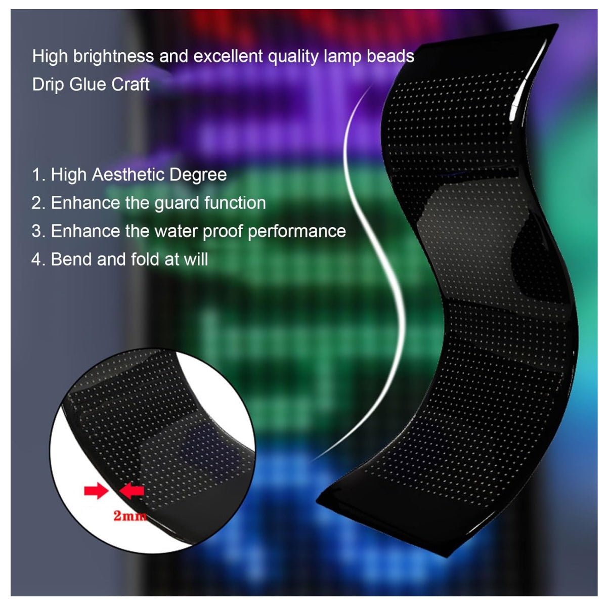 Letrero LED Programable RGB 25cmx10cm