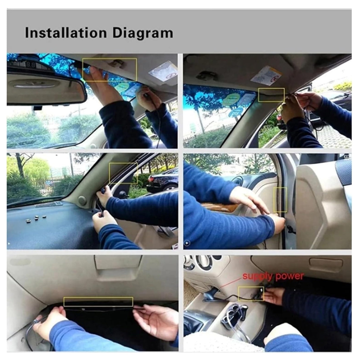 Espejo Retrovisor Cámara Dual DVR Revers