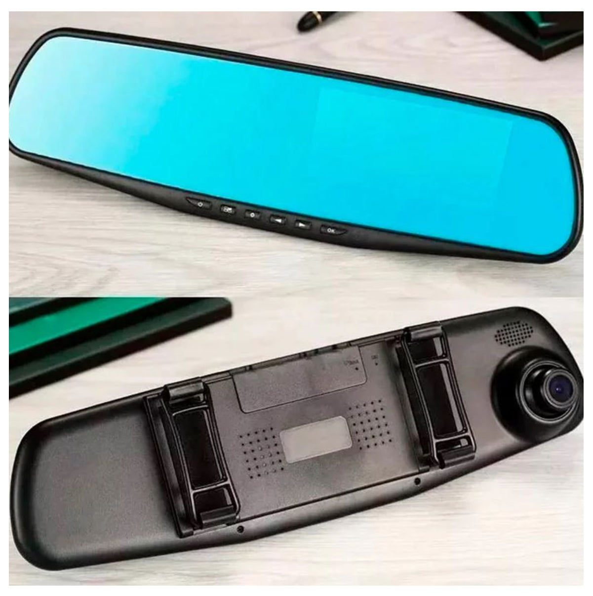 Espejo Retrovisor Cámara Dual DVR Revers
