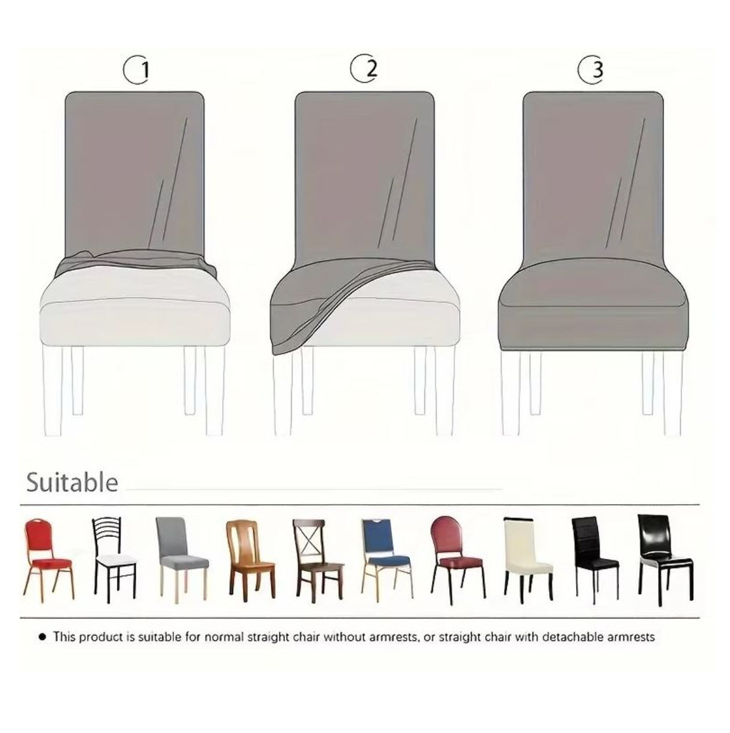 Fundas Elásticas Sillas Comedor Set x6