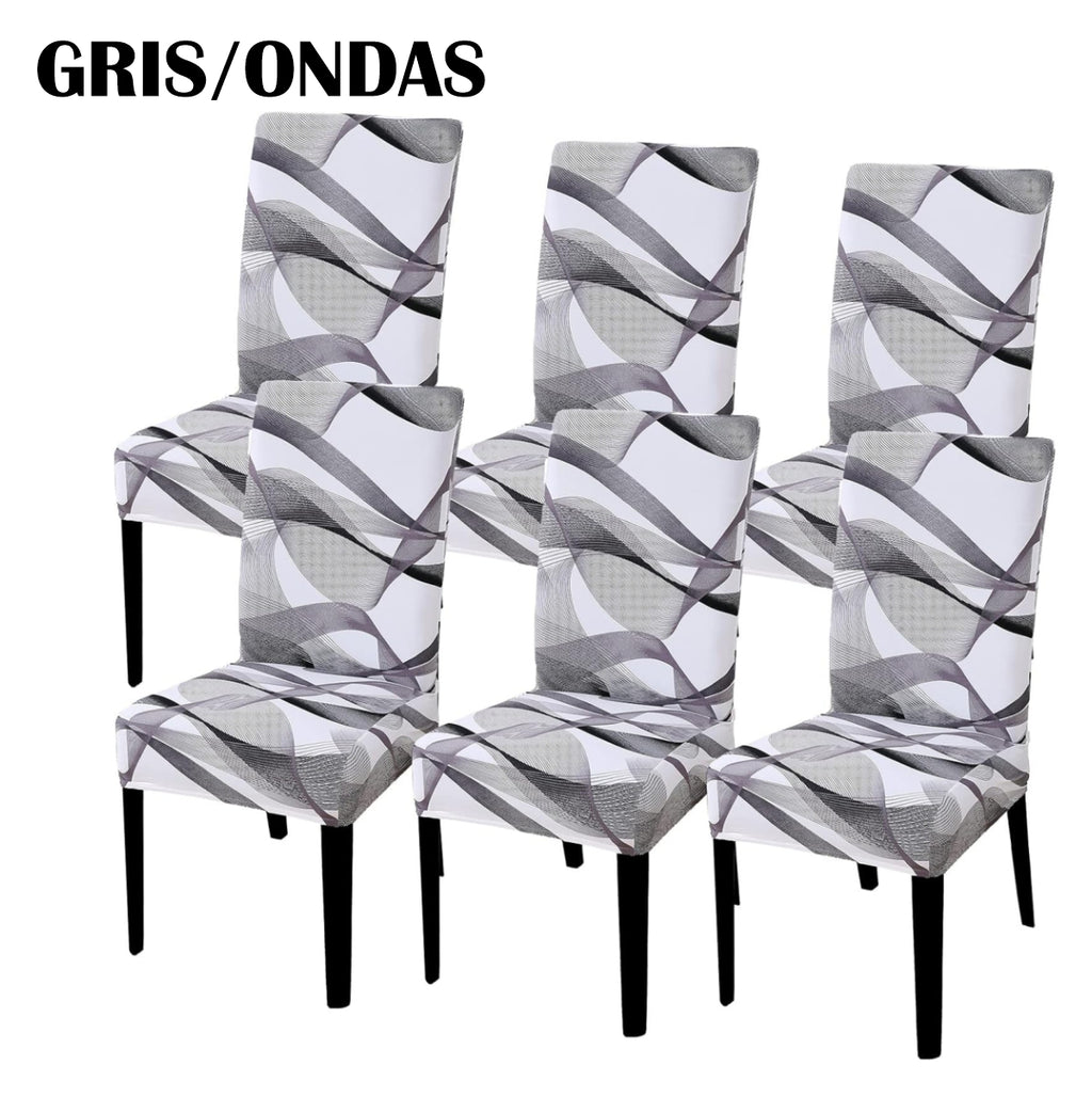 Fundas Elásticas Sillas Comedor Set x6