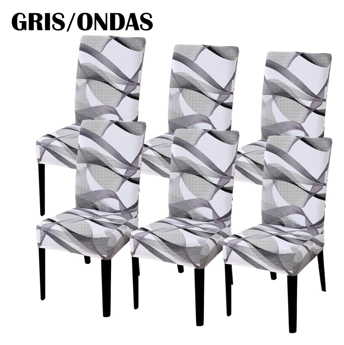 Fundas Elásticas Sillas Comedor Set x6