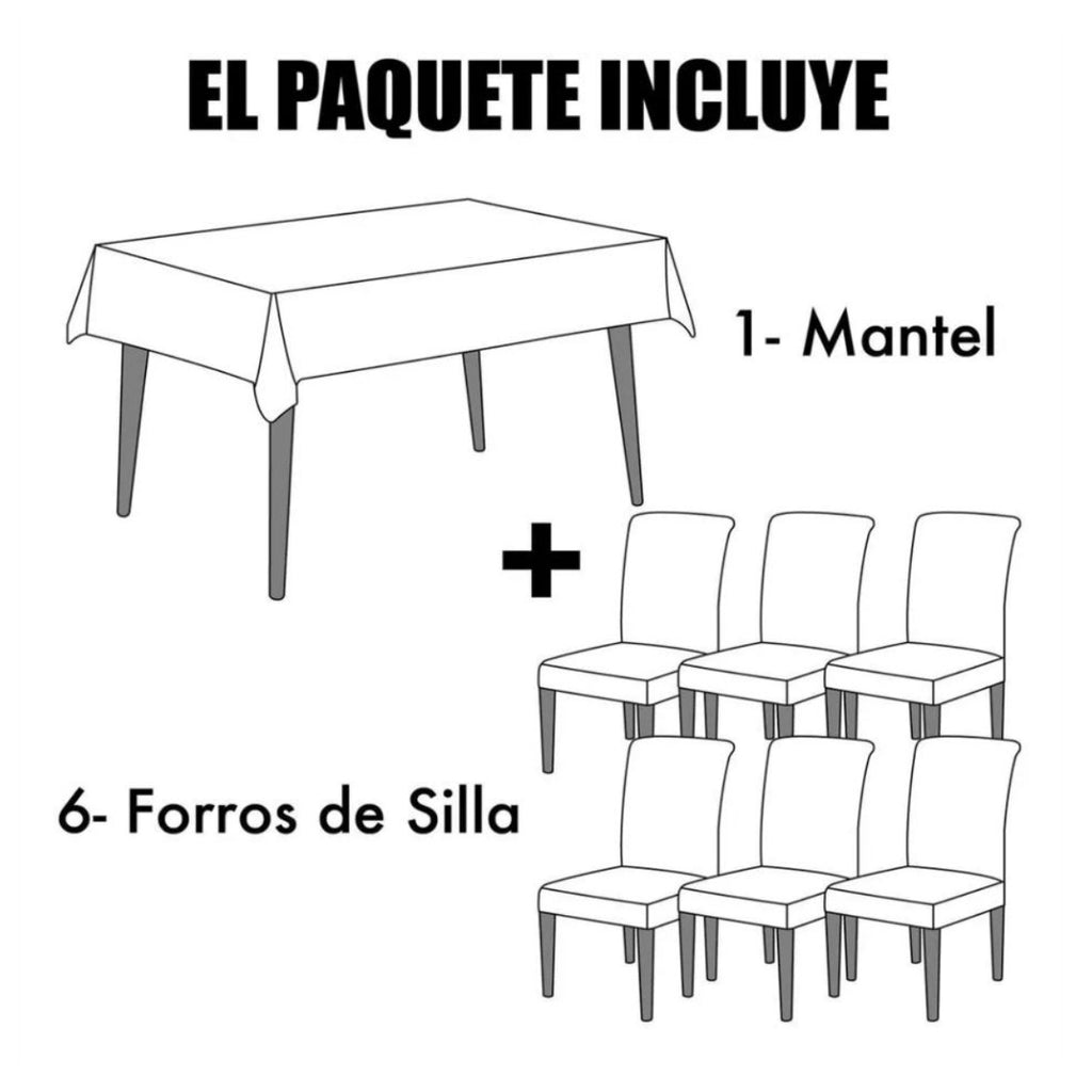 Juego De Mantel Y 6 Fundas para Comedor
