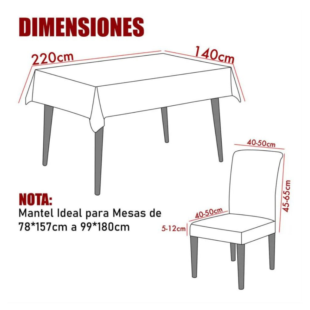 Juego De Mantel Y 6 Fundas para Comedor
