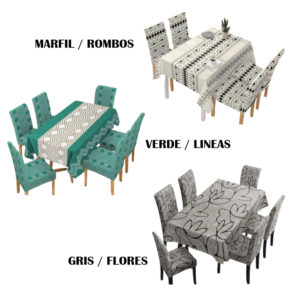 Juego De Mantel Y 6 Fundas para Comedor