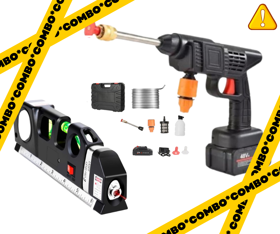 Hidro lavadora 2 baterías + Cinta Nivel Laser