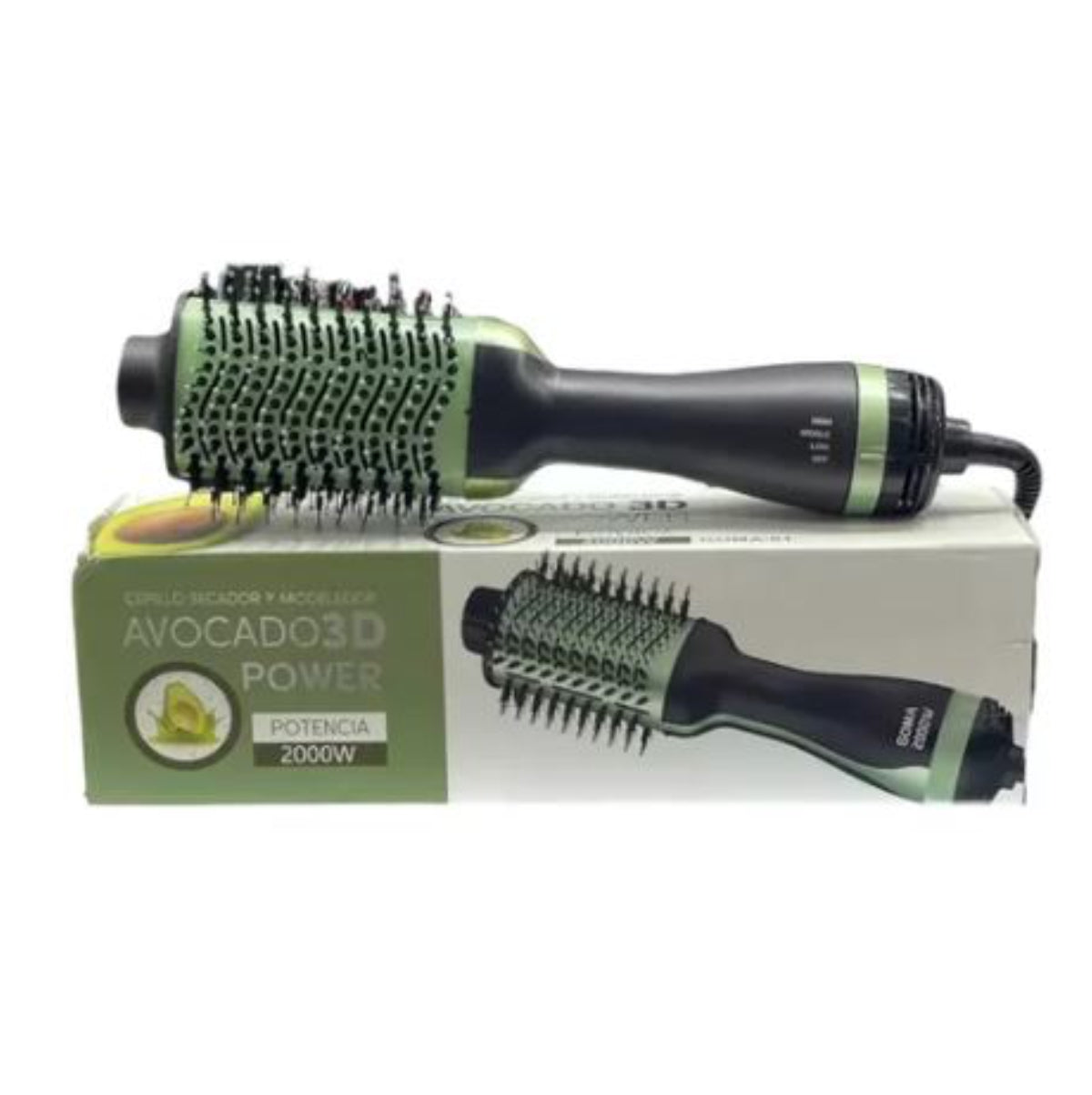 Cepillo Secador Avocado 3D Aguacate