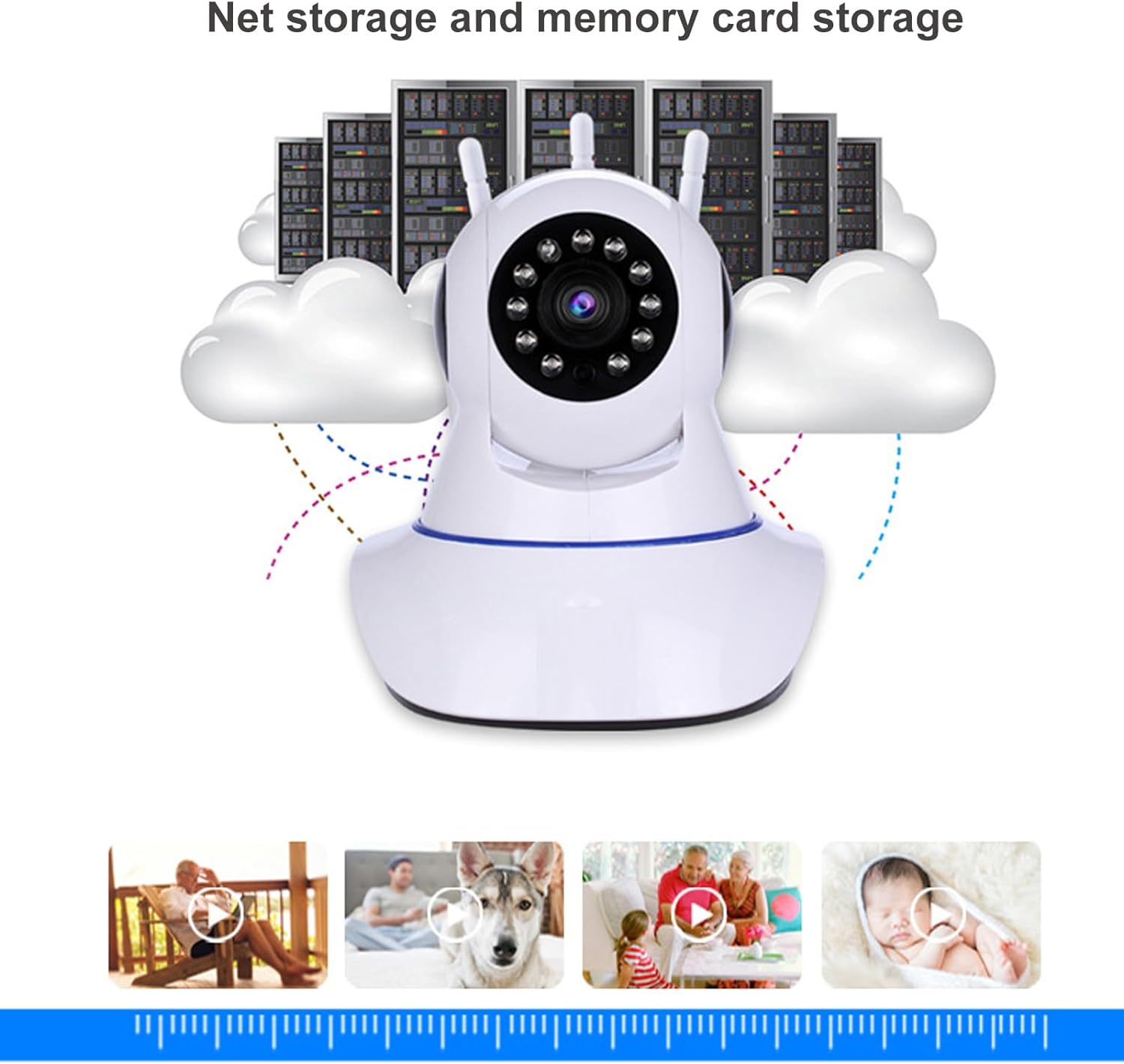 Camara seguridad 3 antenas 1080P HD