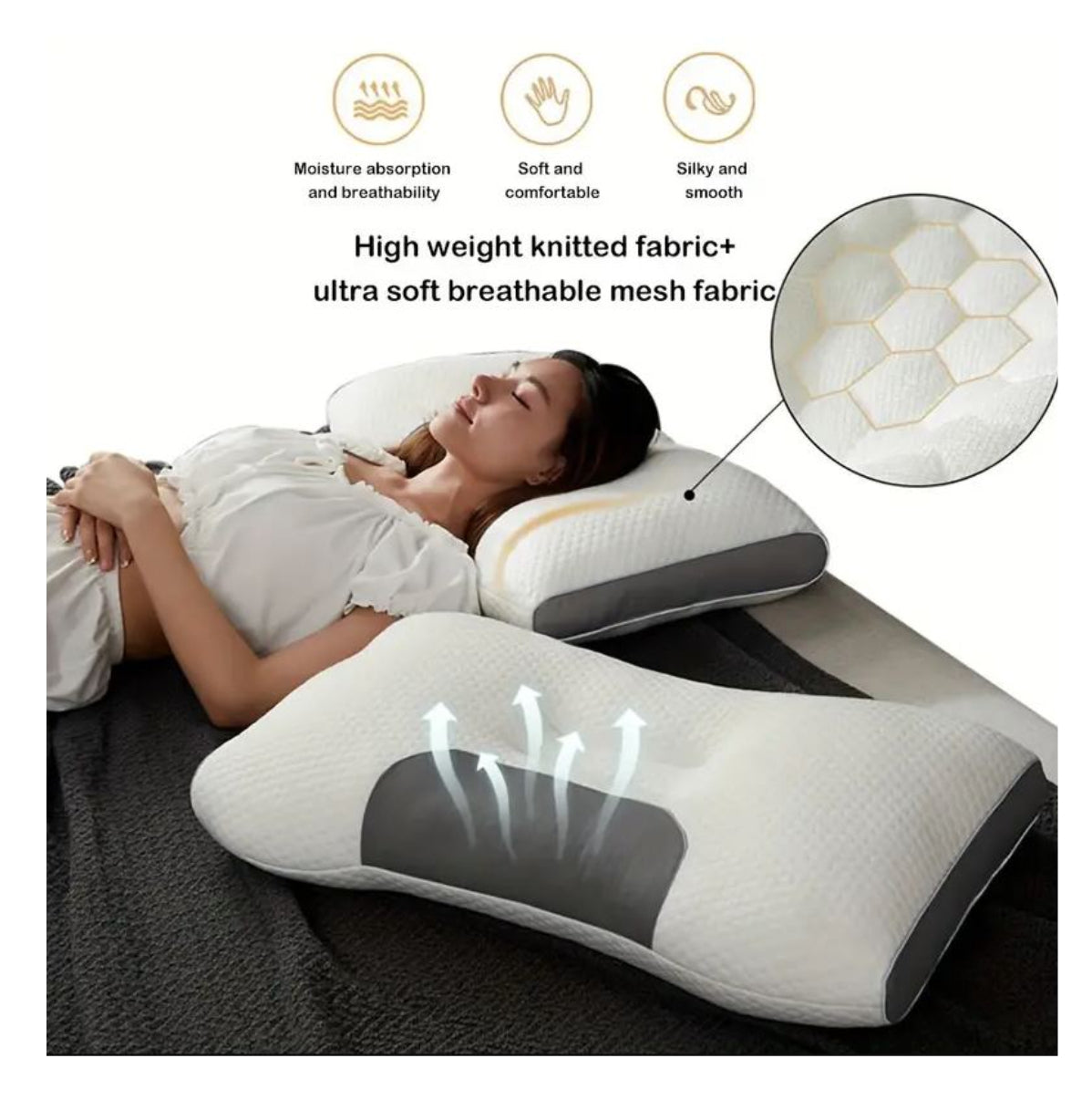 Almohada Cervical Cojin spa 3d Dormir
