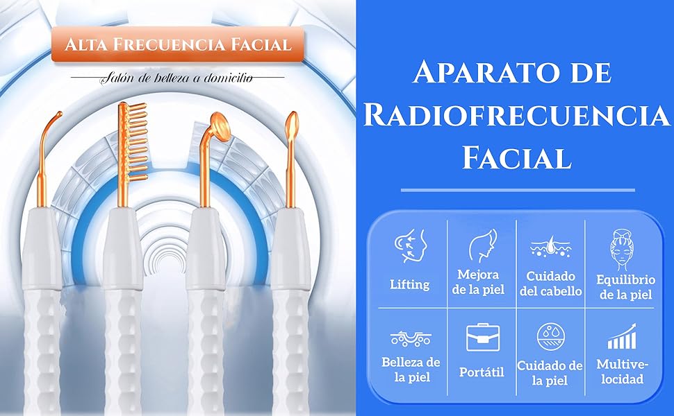Alta Frecuencia Facial 4 Electrodos